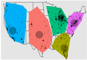 Convex Hull and Clusters Using R